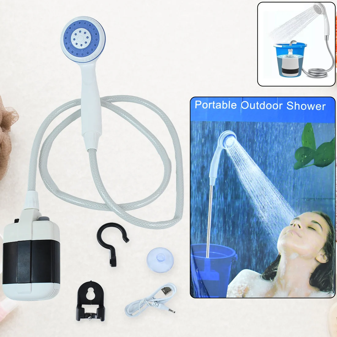 Portable Outdoor Shower Kit (1 Set)