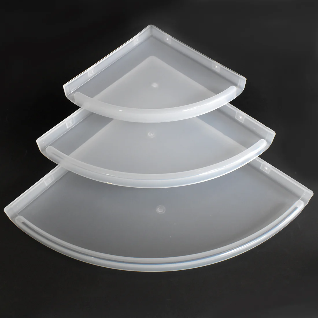 Bathroom Plastic Corner Shelf Rack Set f...