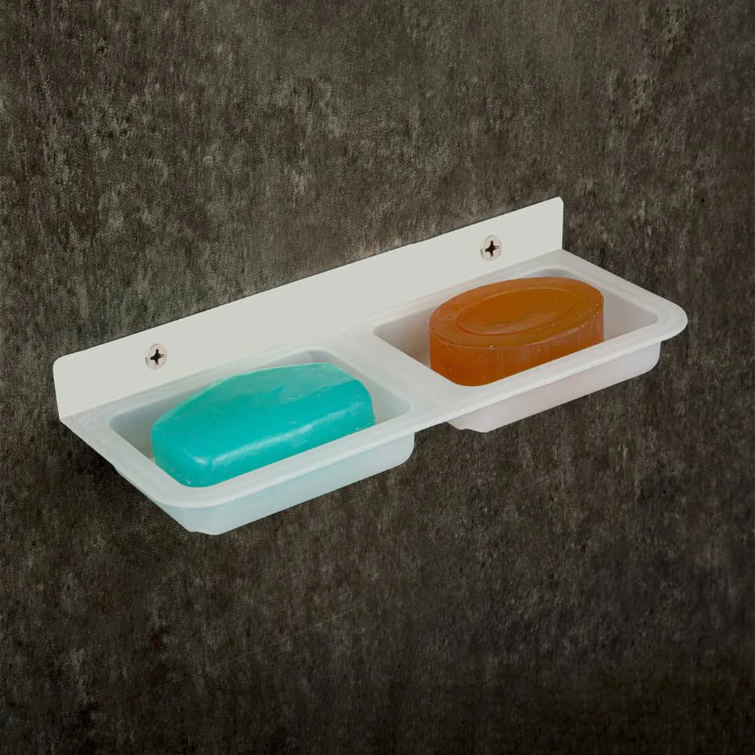 Wall Mounted Double Compartment Soap & S...