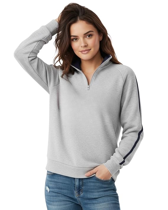 Quarter-Zip Pullover Sweatshirt for Woma...