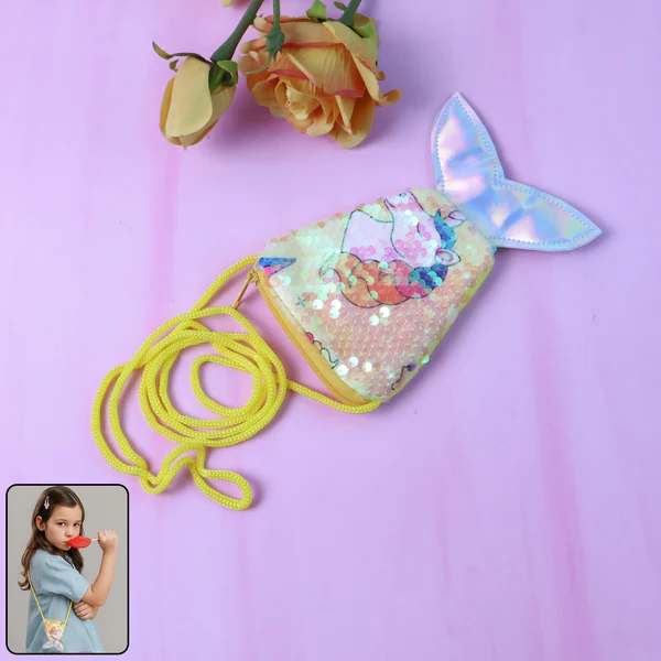 Mermaid Tail Shaped Kids Sling Bag - (1...
