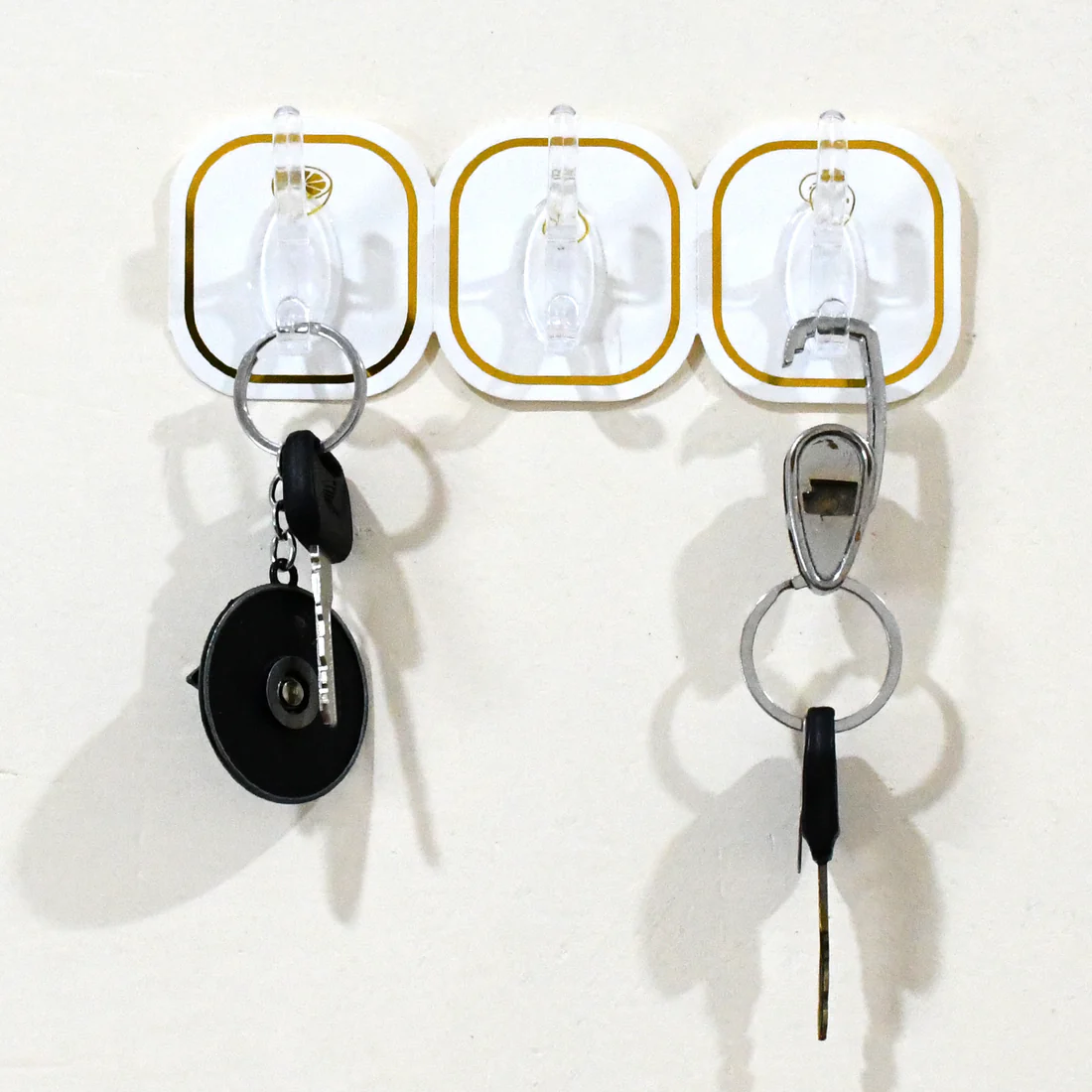 TRANSPARENT ADHESIVE WALL HOOK (6 PCS SE...