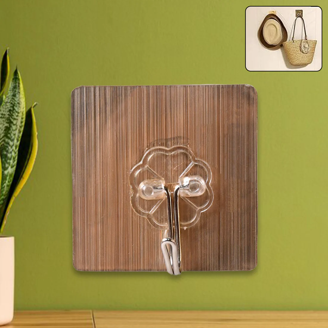 Adhesive Heavy-Duty Hooks for Kitchen an...