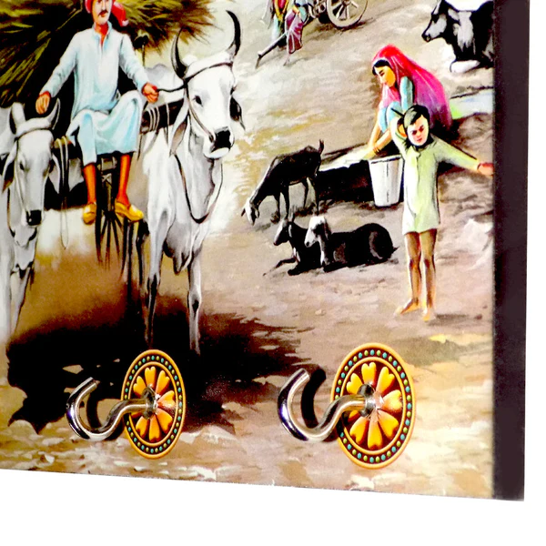 Decorative Wooden Landscape Art with Hoo...