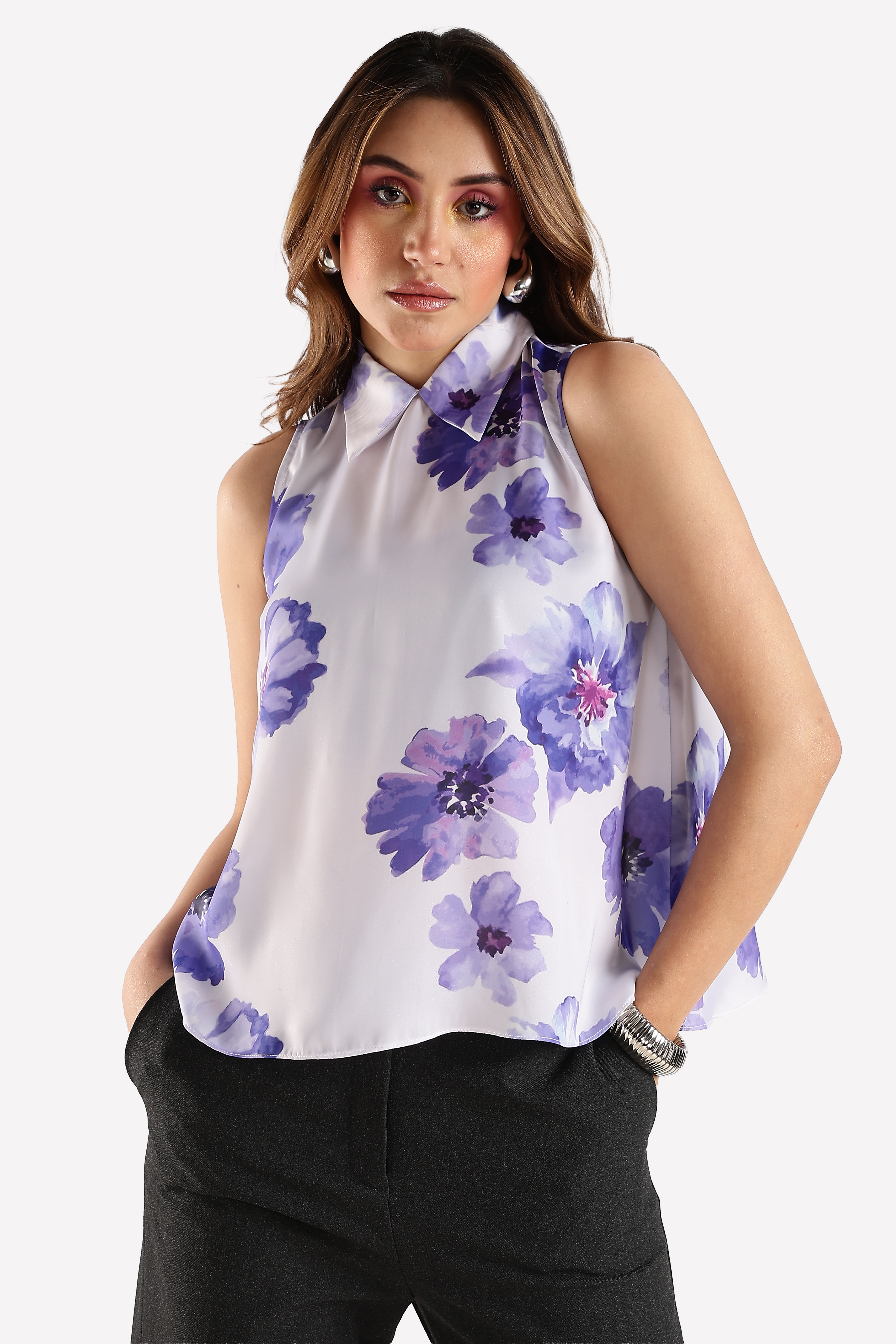 FLOWER PRINTED TOP