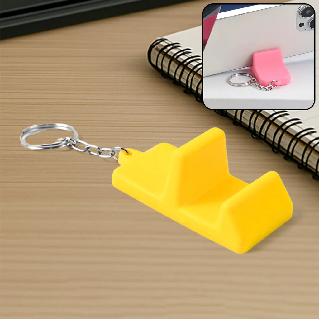 Plastic 2-in-1 Mobile Stand Keychain (9...