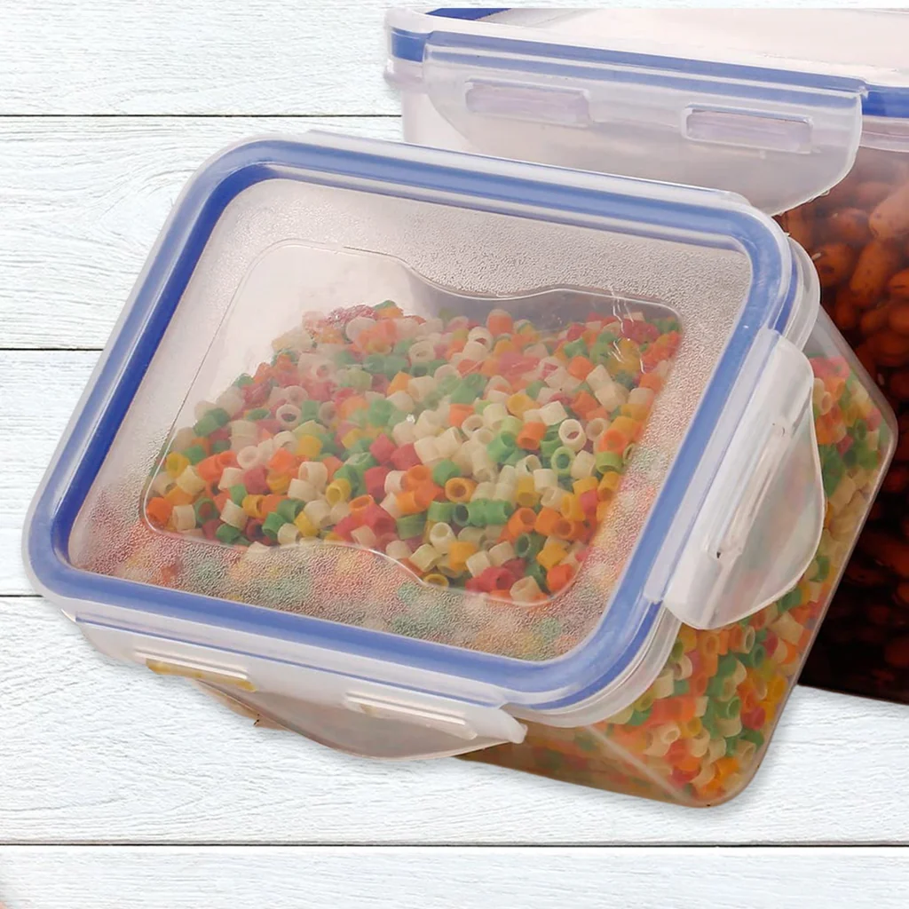 Classics Rectangular Plastic Airtight Food Storage Containers with Leak Proof Locking Lid Storage container set of 3 Pc