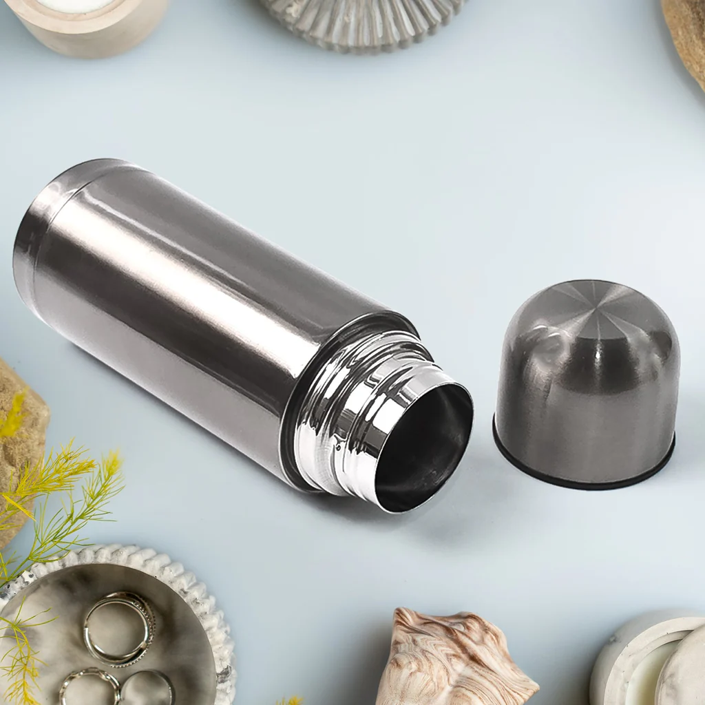 Stainless Steel Hot And Cold Water Bottle With Push-down Lid