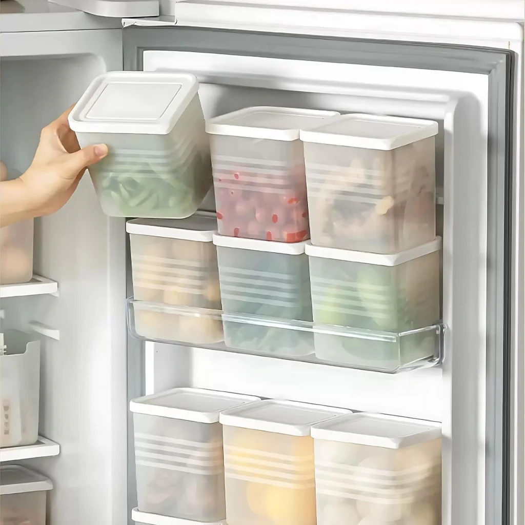 Transparent Square Plastic Food Storage...