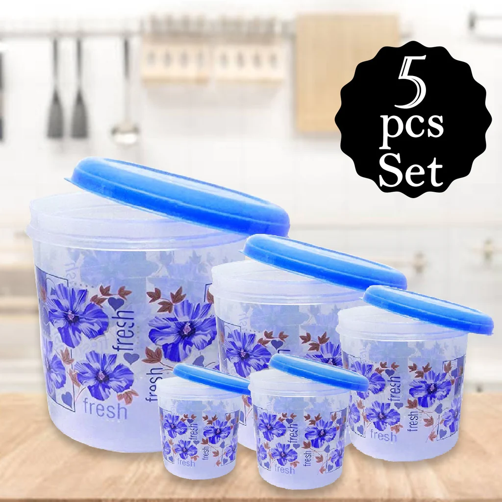 Plastic Transparent Container Air Tight Dabba Set