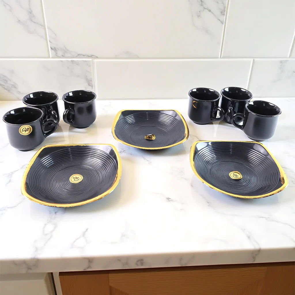 Sweet Buzz 9-Piece Seashell Ceramic Cup...