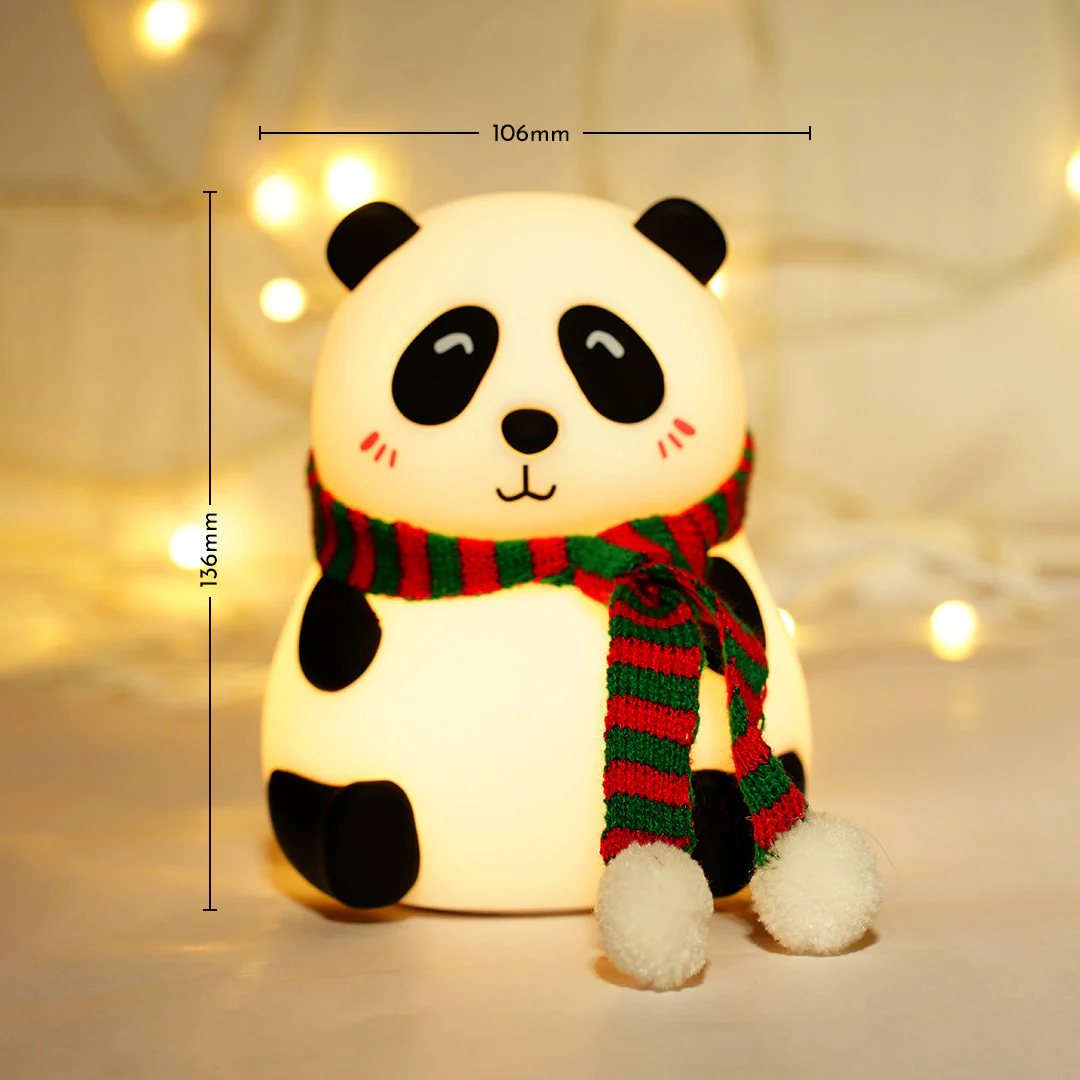 Panda 7-Color LED Silicone Touch Lamp