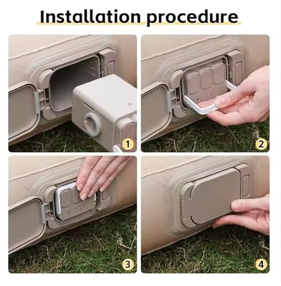 Single Air Bed, Inflatable Bed with Built-in Electric Pump, 3 Mins Quick Self-Inflation/Deflation Guest Air Mattress, Blow Up Bed for Home Portable Camping Travel 190x100x40cm 250kg MAX