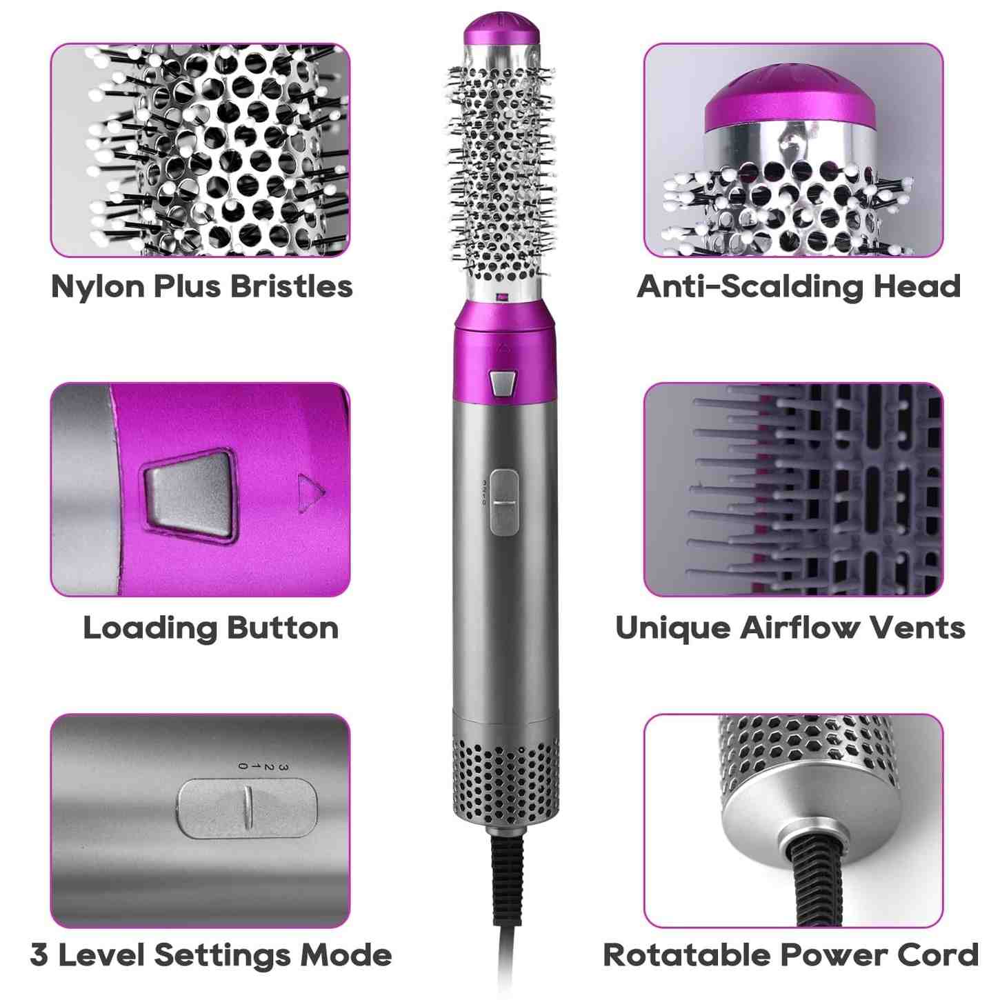 5 in 1 Hot Air Brush Hair Dryer & Volumizer