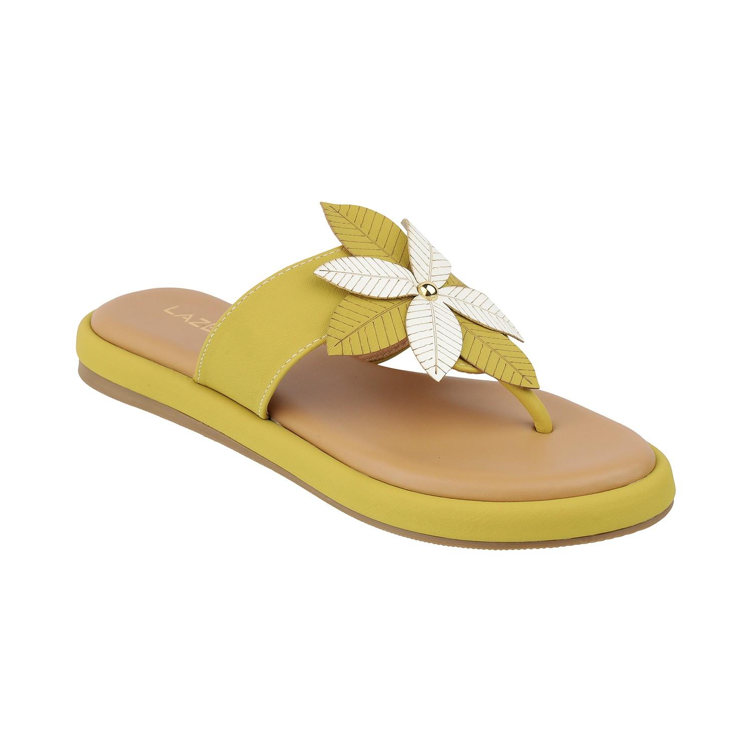 Women’s Floral Thong Flats | Slip-On Mules with Large Flower | Summer Casual