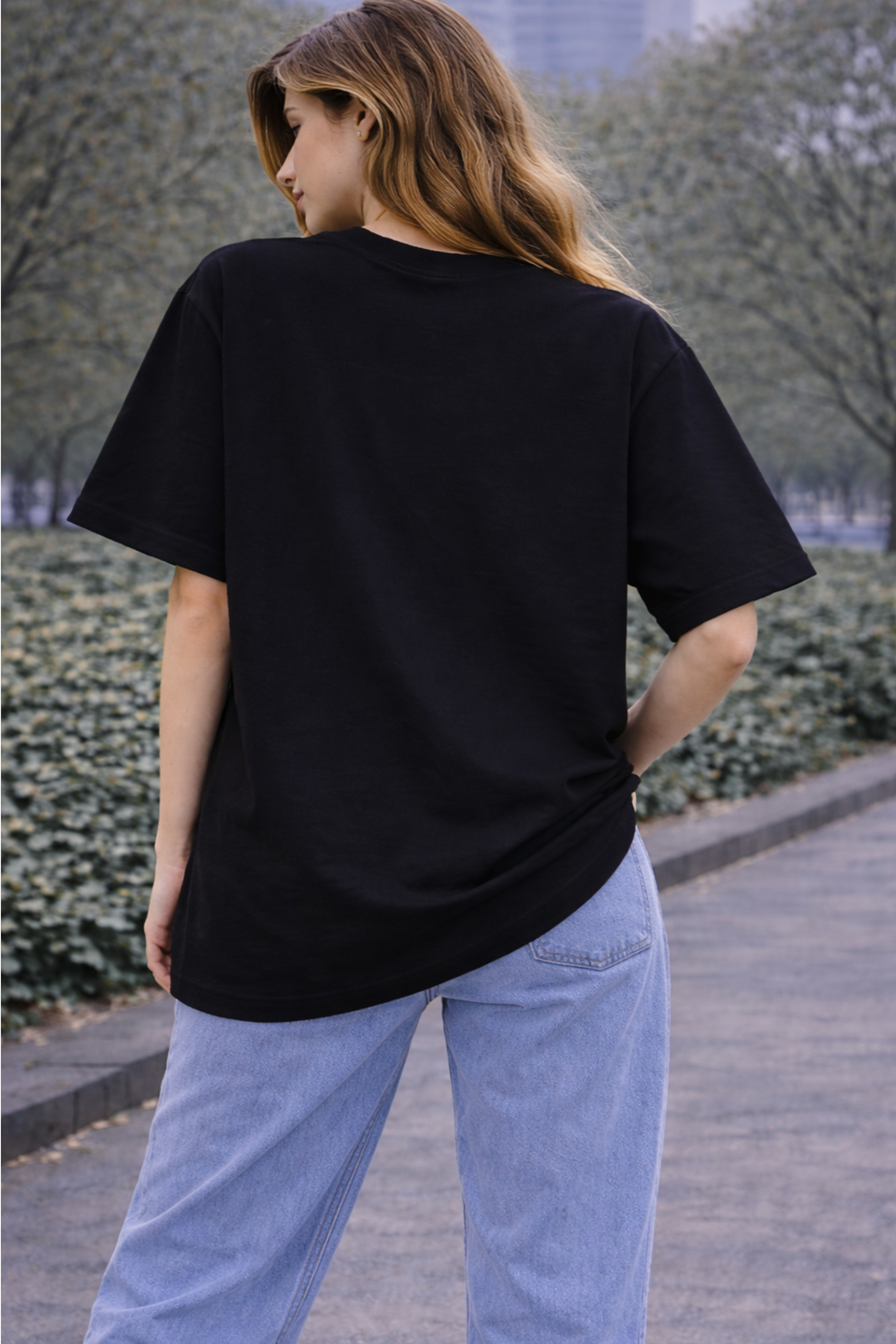 FLOWER GRAPHIC PRINTED OVERSIZED T-SHIRT