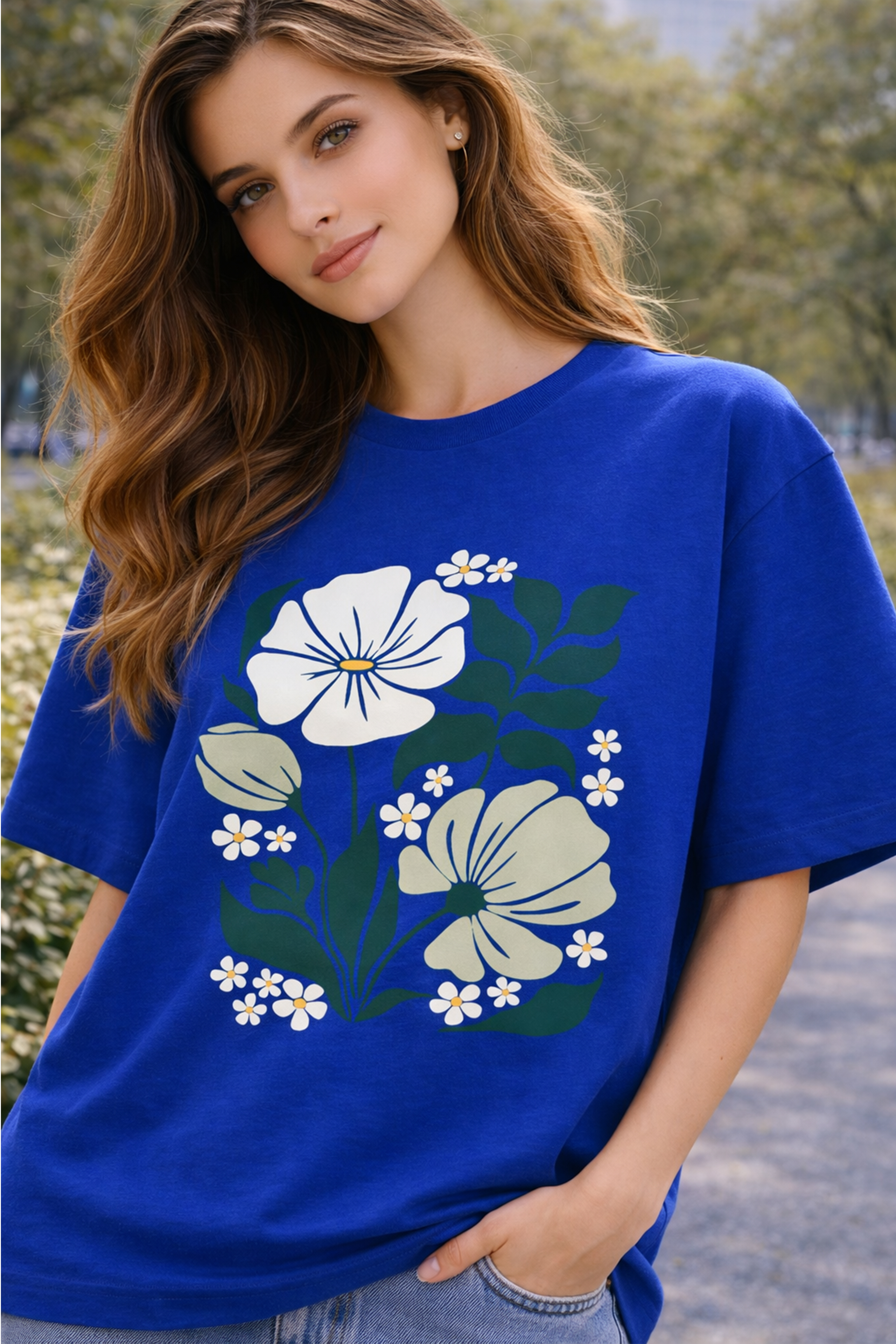 FLORA VIBE GRAPHIC OVERSIZED T-SHIRT