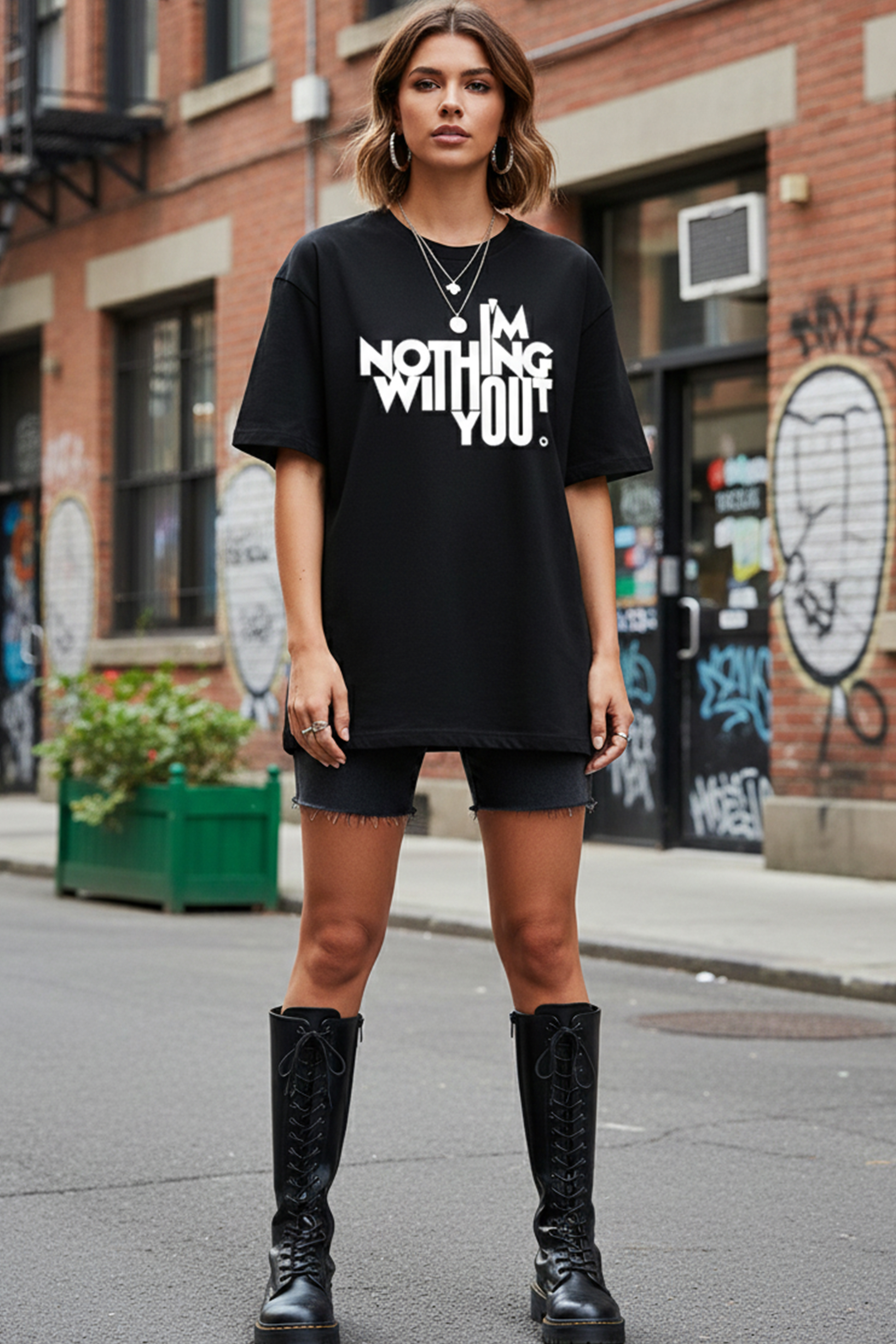 NOTHING WITHOUT YOU OVERSIZED TEE
