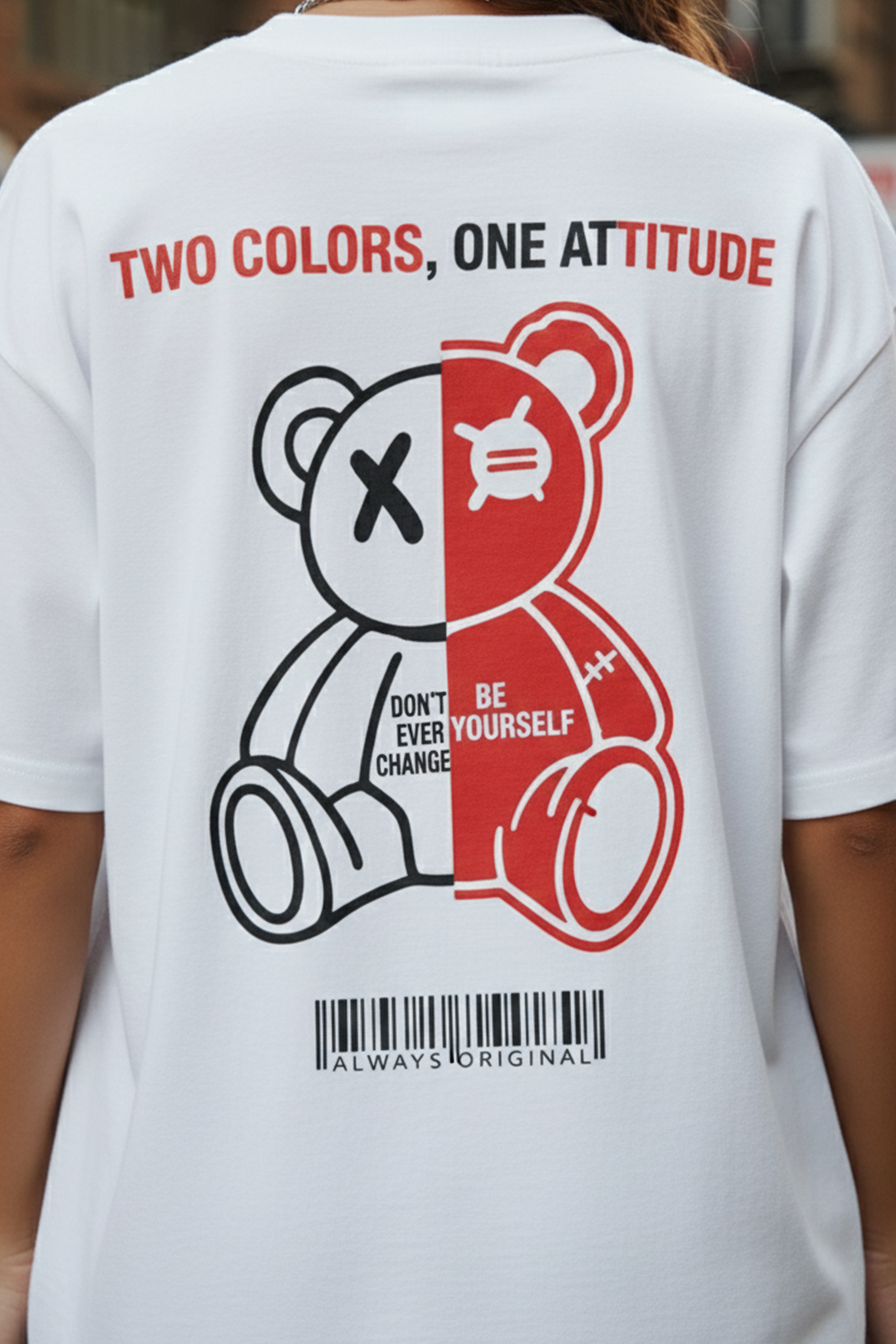 TEDDY GRAPHIC PRINTED OVERSIZED TEE