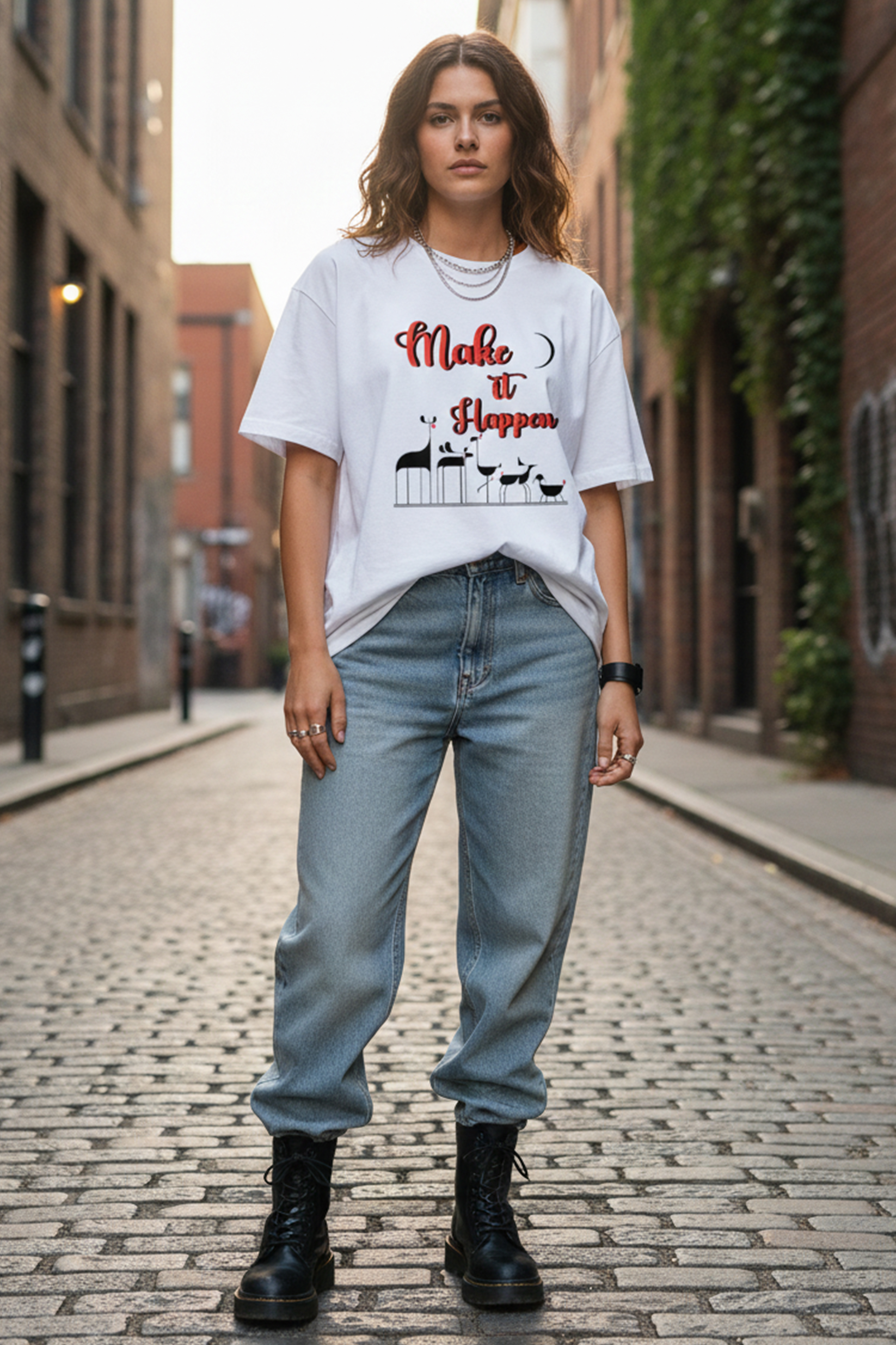 MAKE IT HAPPEN OVERSIZED TEE