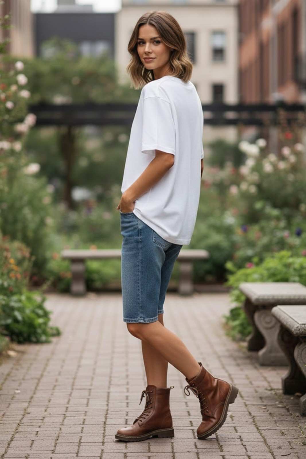 BOTANICAL GRAPHIC PRINTED OVERSIZED T-SHIRT