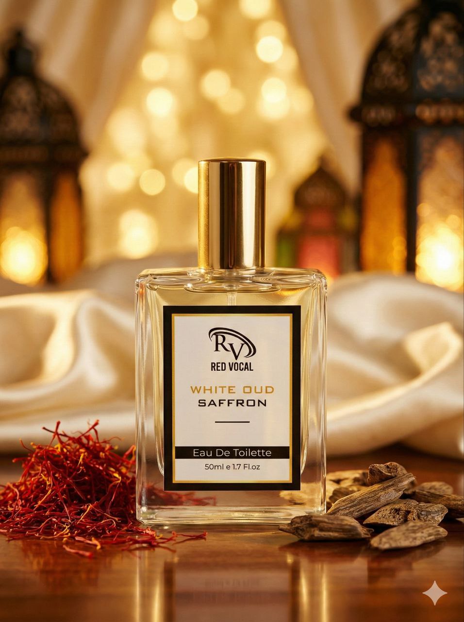 Red Vocal White Oud Saffron Premium Perfume Eau De Toilette 50ml –  Luxury Fragrance For Unisex