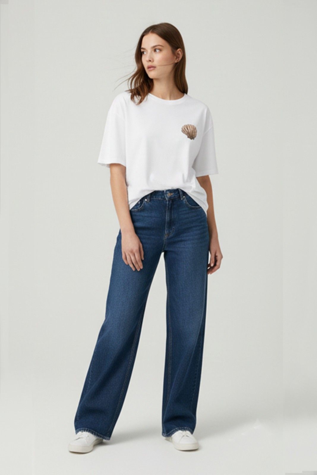 MERMAID GRAPHIC PRINTED OVERSIZED T-SHIR...