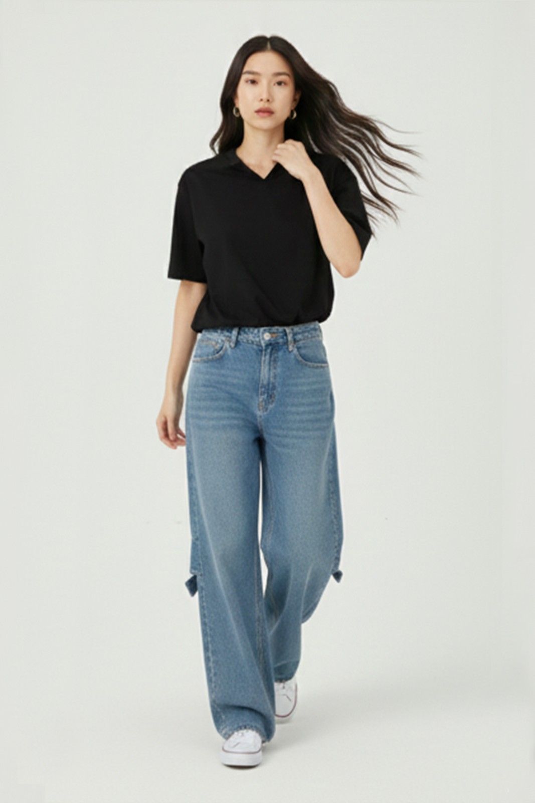 TWIN MERMAID GRAPHIC PRINTED OVERSIZED T-SHIRT