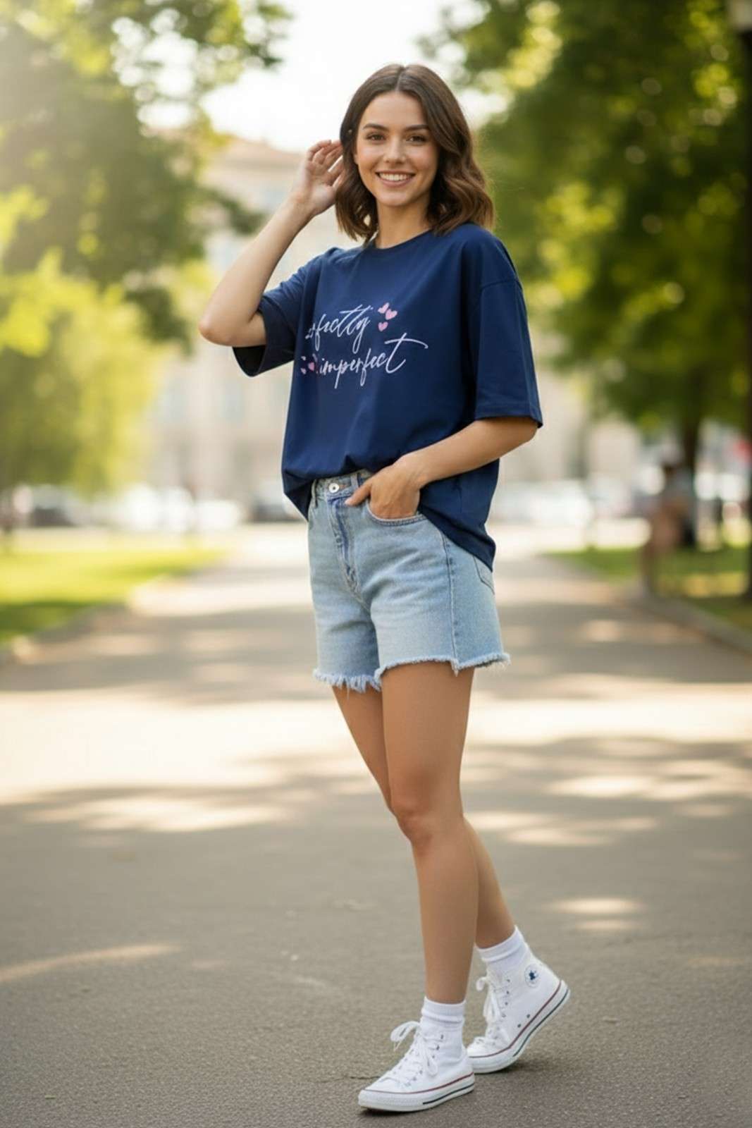 PERFECT GRAPHIC PRINTED OVERSIZED T-SHIRT