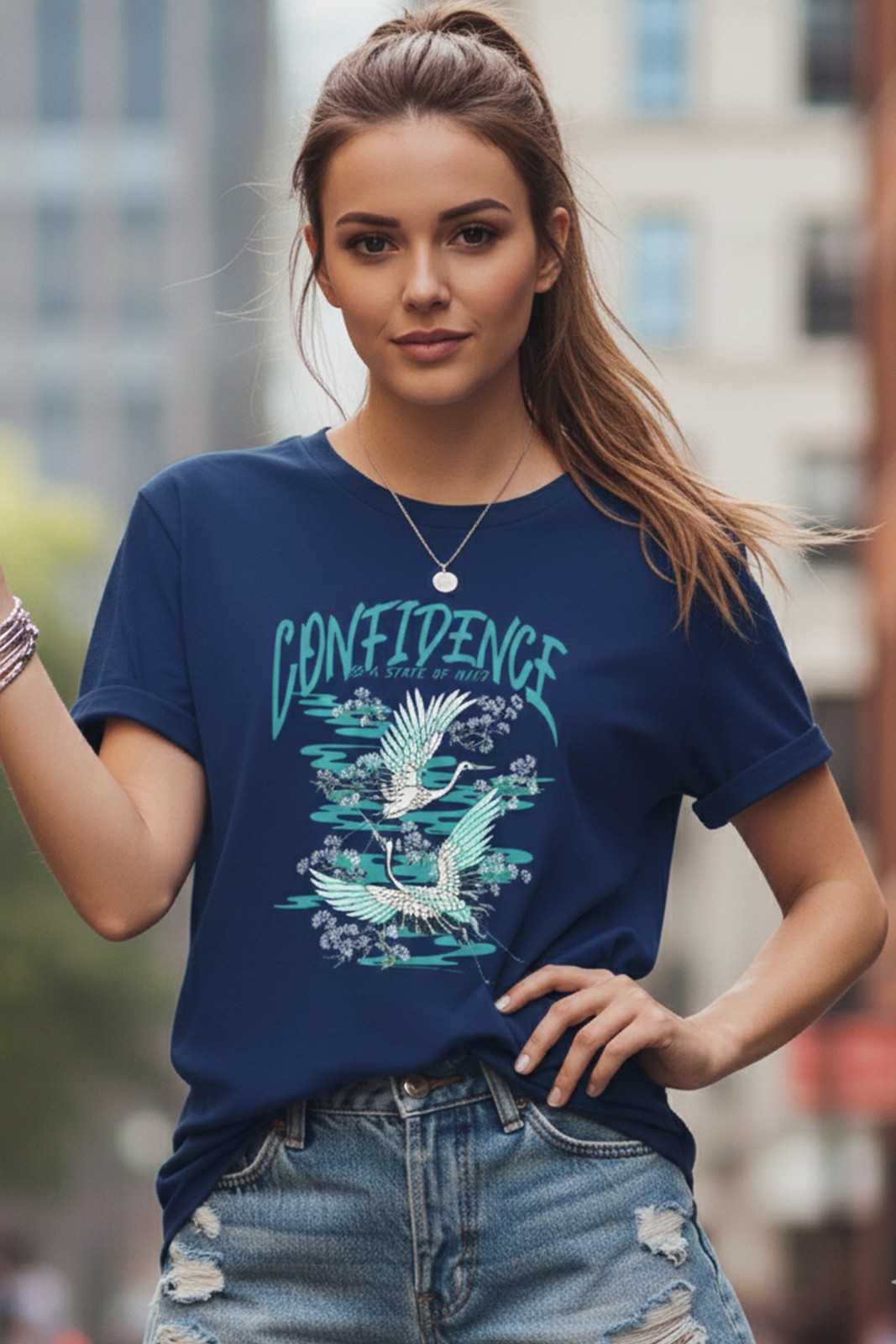 CONFIDENCE GRAPHIC PRINTED OVERSIZED TEE