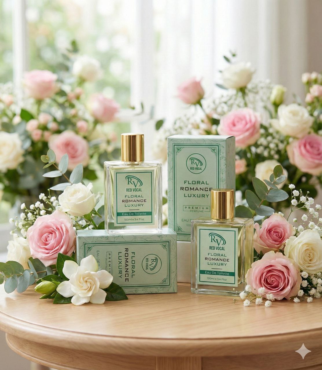 Red Vocal Floral Romance Luxury Premium Perfume Eau De Toilette – Women’s 100ml Elegant & Long-Lasting Set of 2 Fragrance