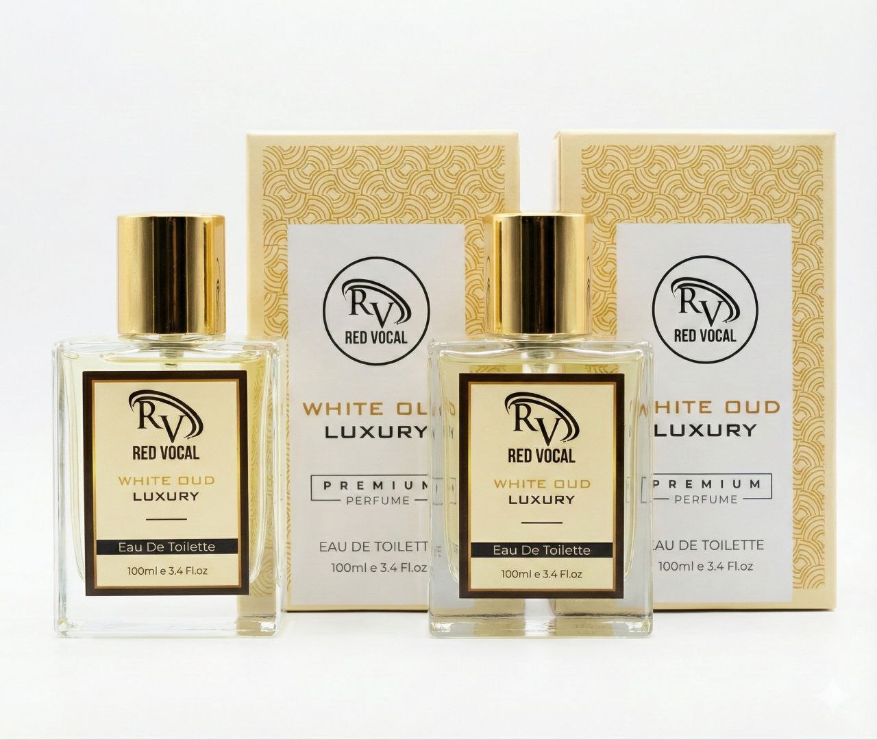 Red Vocal White Oud Luxury Premium Perfume Eau De Toilette – Unisex 100ml Bold & Long-Lasting Set of 2 Fragrance