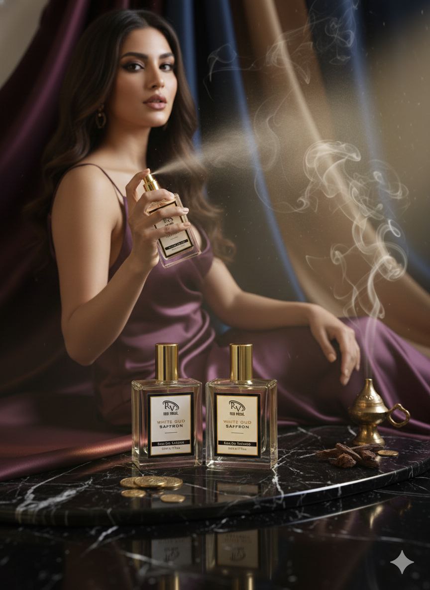 Red Vocal White Oud Saffron Premium Perfume Eau De Toilette 50ml –  Luxury Fragrance For Unisex Set of 2