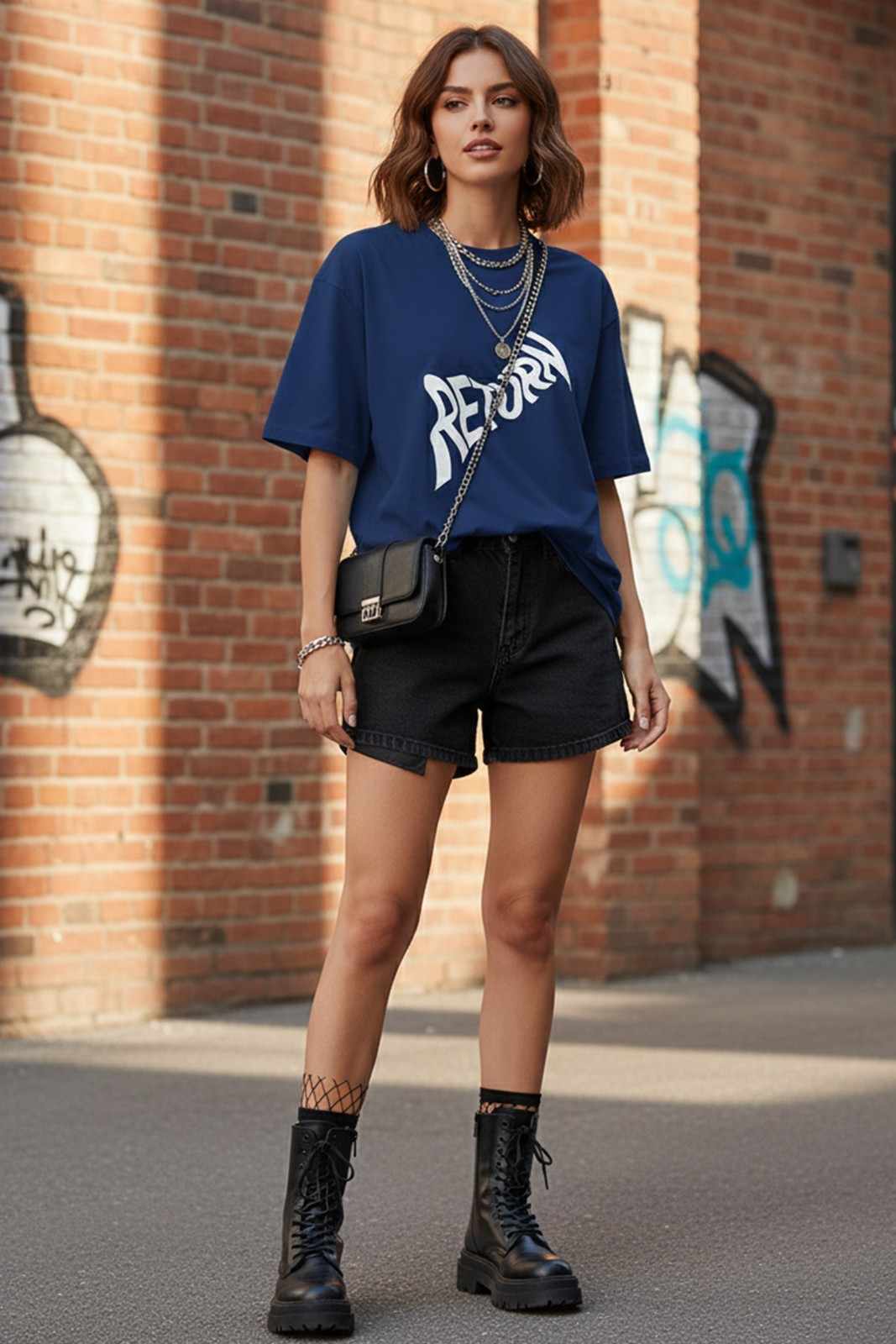 RETURN GRAPHIC PRINTED OVERSIZED T-SHIRT