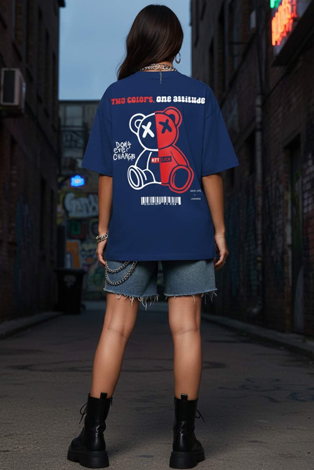 TEDDY GRAPHIC PRINTED OVERSIZED TEE