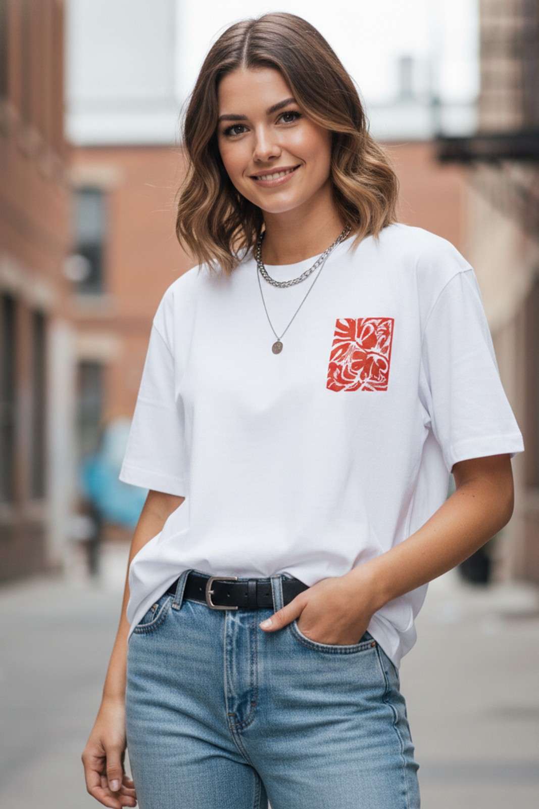 BIRD GRAPHIC PRINTED OVERSIZED TEE