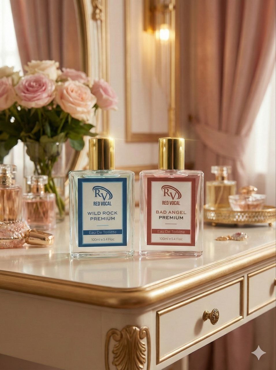 Red Vocal Wild Rock Premium For Men & Bad Angel Premium Perfume Set For Women | Long-Lasting Eau De Toilette | 2 x 100ml