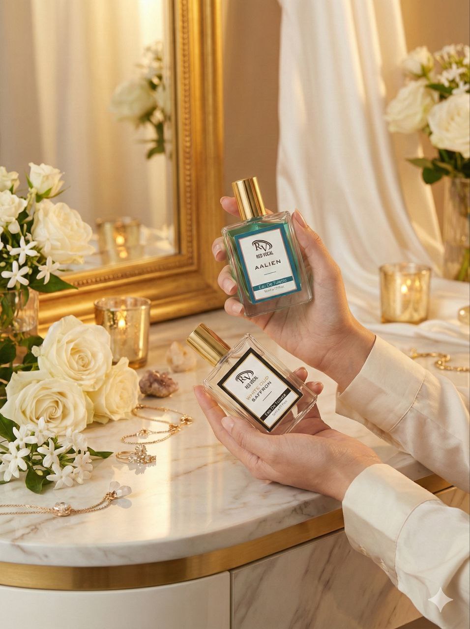 Red Vocal Aalien & White Oud Saffron Premium Perfume Set | Unisex Eau De Toilette | 2 x 50ml