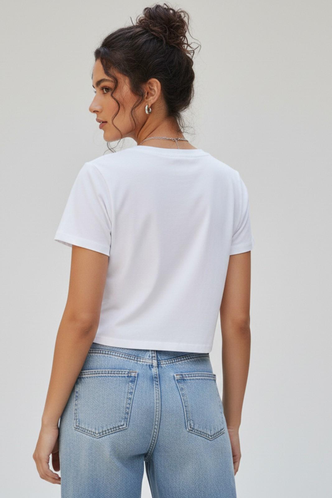 FISH GRAPHIC PRINTED CROP TEE