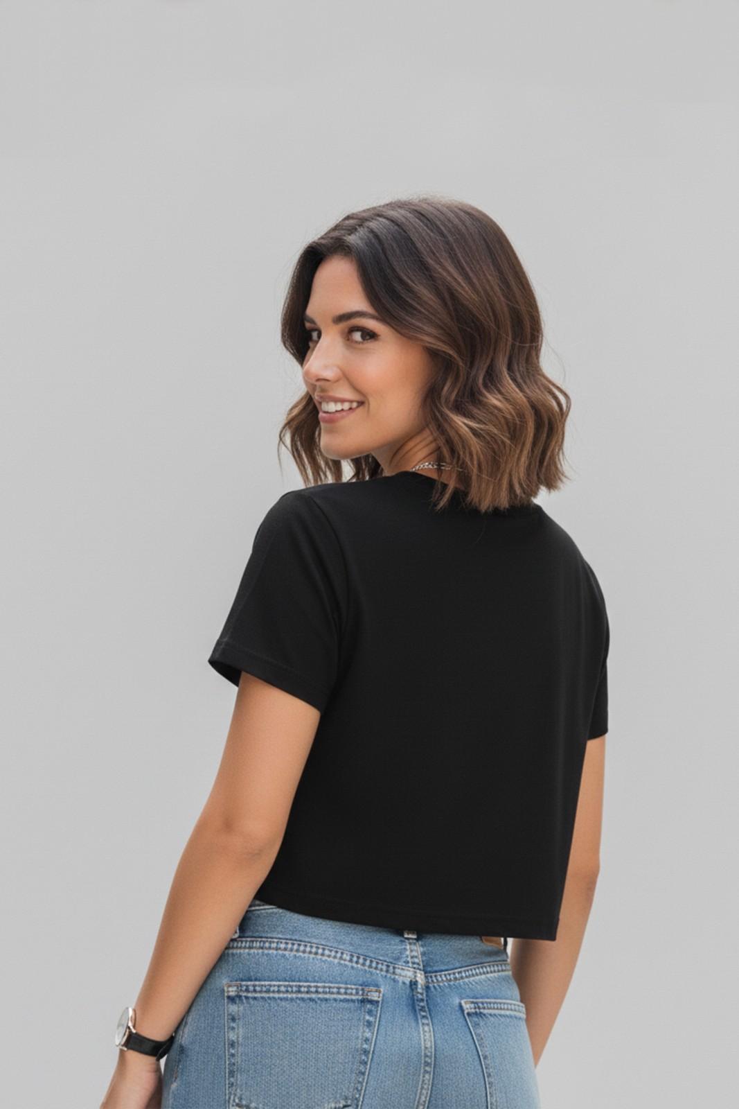 SHELL GRAPHIC PRINTED CROP TEE