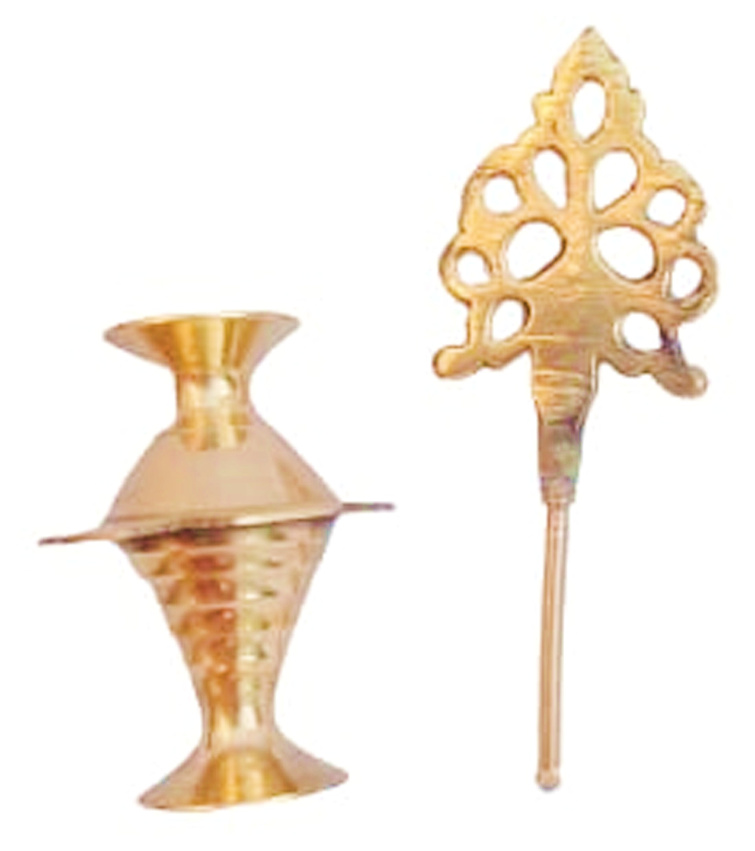 Brass Surmedani With Funnel/Kuppi And Surma Use In Eye's Makeup [Size-9-cm] Pack Of-1 Funnel, 2 Surma Packed, 1 Brass Surmedani