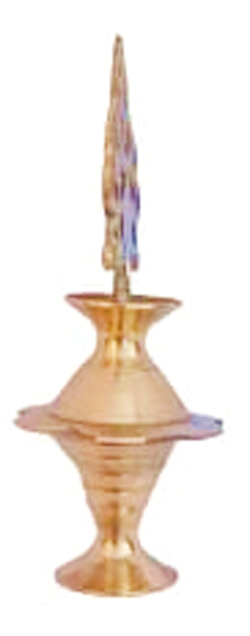 Brass Surmedani With Funnel/Kuppi And Surma Use In Eye's Makeup [Size-9-cm] Pack Of-1 Funnel, 2 Surma Packed, 1 Brass Surmedani