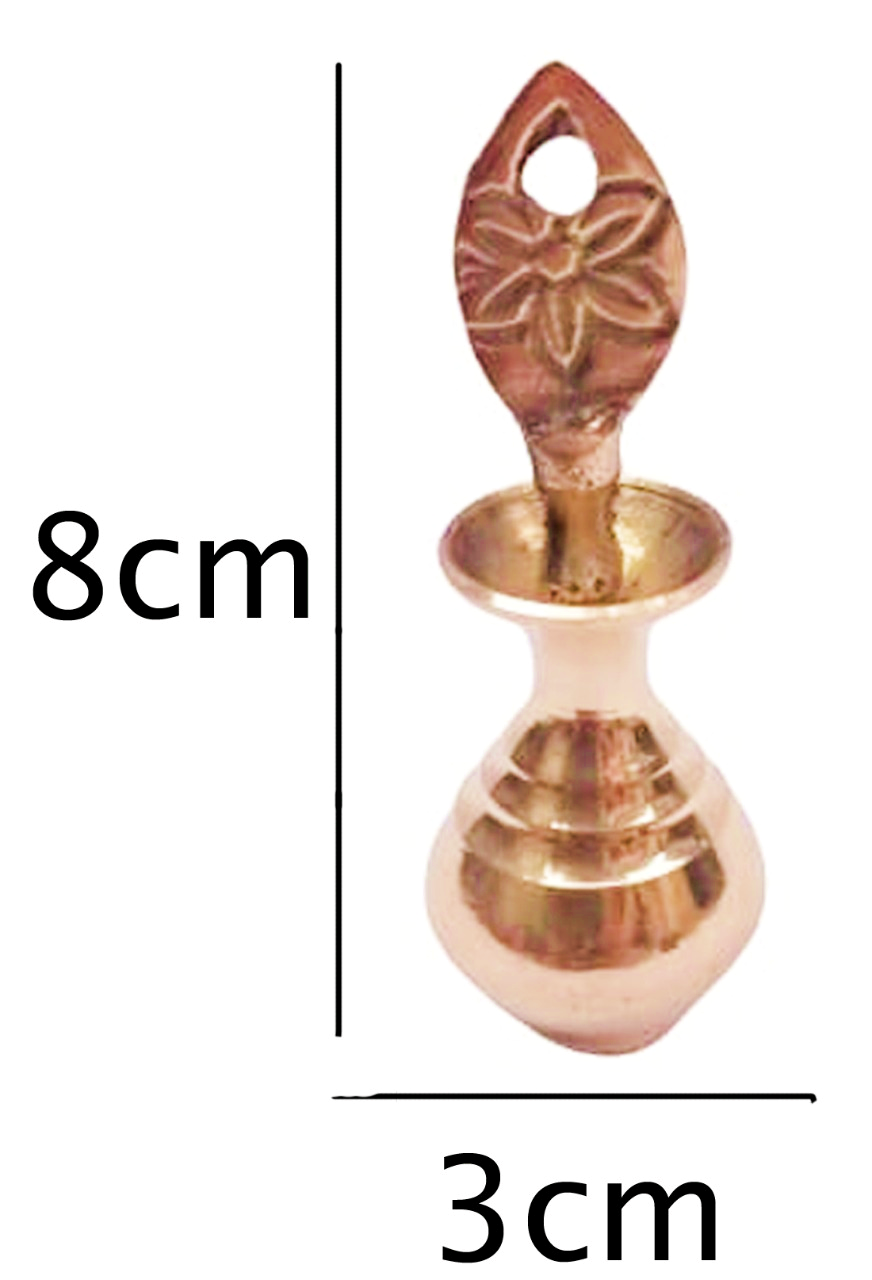 Brass Surmedani With Funnel/Kuppi And Surma Use In Eye's Makeup [Size-8-cm] Pack Of-1 Funnel, 2 Surma Packed, 1 Brass Surmedani
