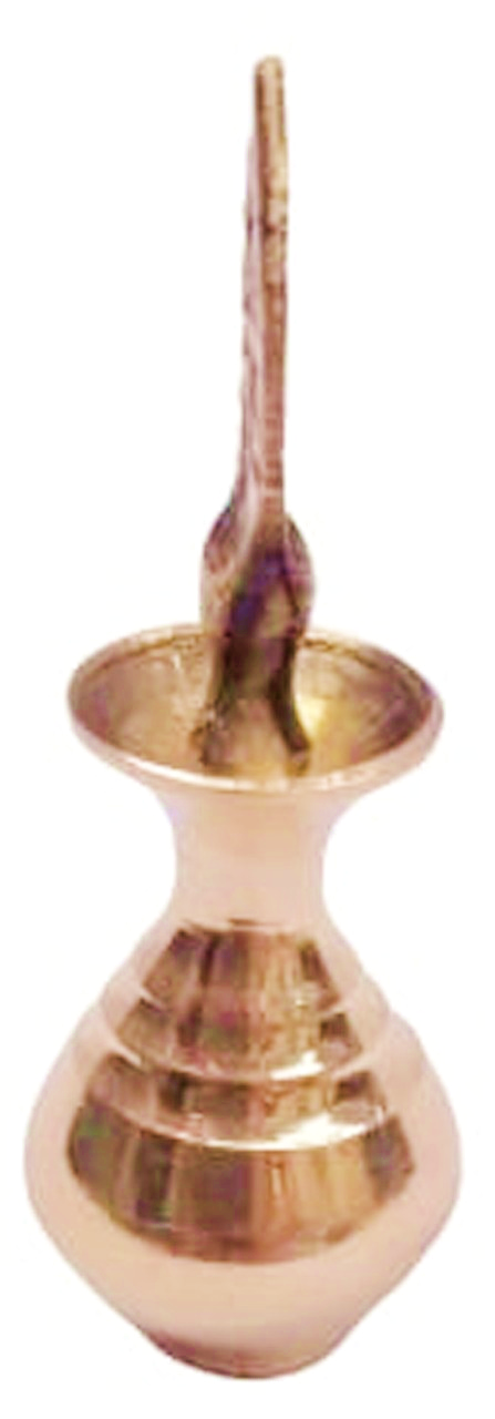 Brass Surmedani With Funnel/Kuppi And Surma Use In Eye's Makeup [Size-8-cm] Pack Of-1 Funnel, 2 Surma Packed, 1 Brass Surmedani