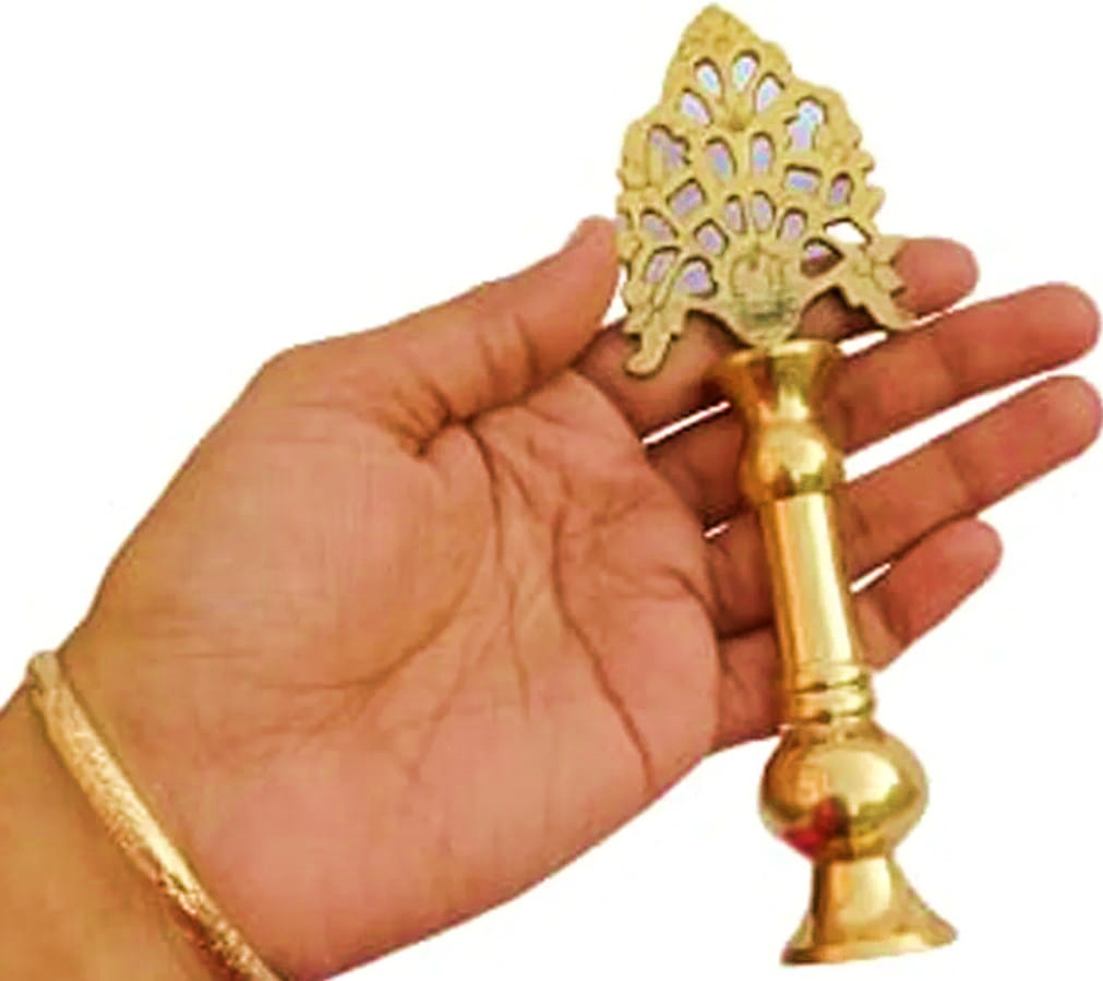 Brass Surmedani With Funnel/Kuppi And Surma Use In Eye's Makeup [Size11-cm] Pack Of-1 Funnel, 2 Surma Packed,1 Brass Surmedani