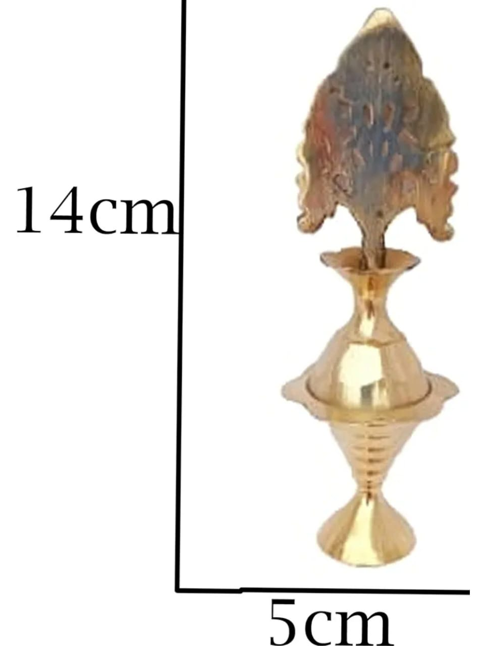 Brass Surmedani With Funnel/Kuppi And Surma Use In Eye's Makeup [Size-14-cm] Pack Of-1 Funnel, 2 Surma Packed,1 Brass Surmedani