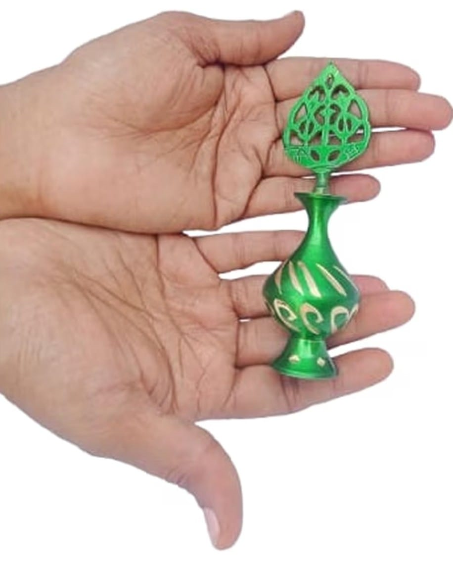 Brass Surmedani With Funnel/Kuppi And Surma Use In Eye's Makeup [Size-13-cm] Pack Of-1 Funnel, 2 Surma Packed, 1 Brass Surmedani