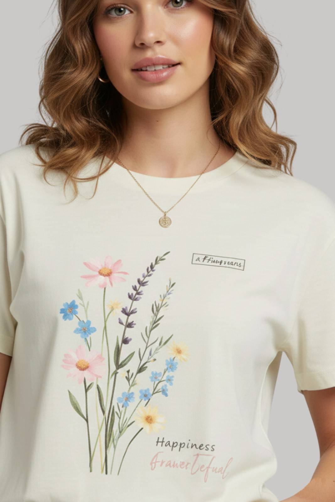 FLOWER GRAPHIC PRINTED REGULAR T-SHIRT