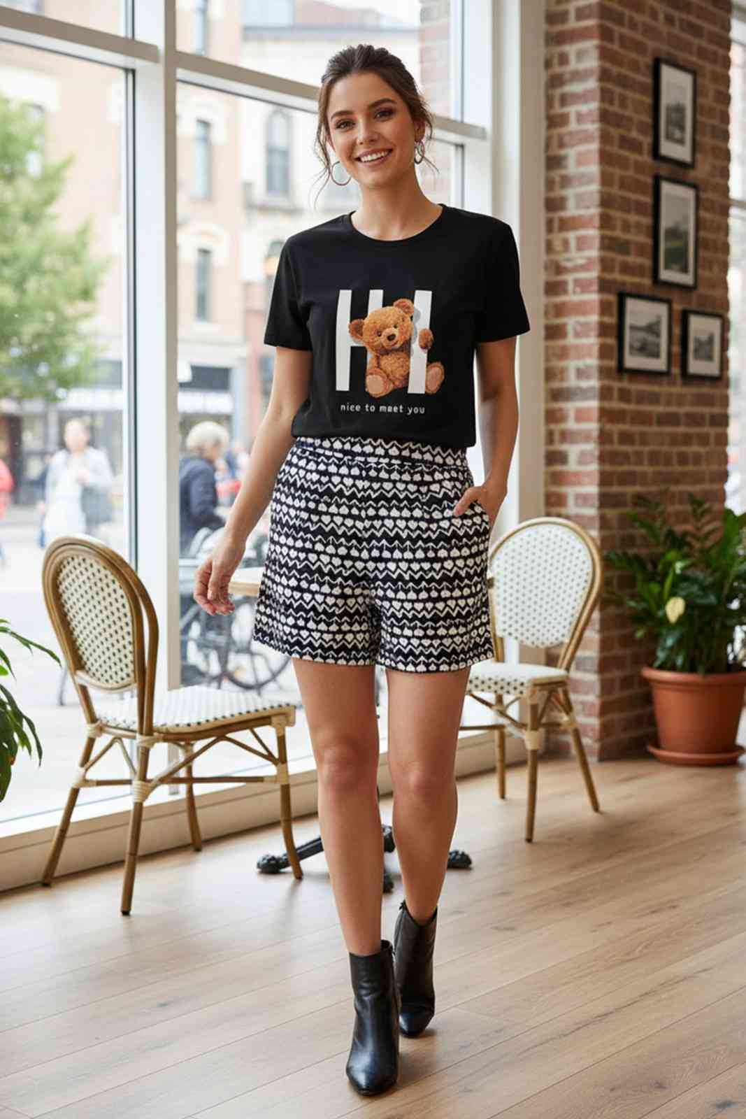 TEDDY GRAPHIC PRINTED REGULAR T-SHIRT