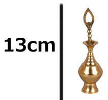 Brass Surmedani With Funnel/Kuppi And Surma Use In Eye's Makeup [Size-13-cm] Pack Of-1 Funnel, 2 Surma Packed, 1 Brass Surmedani
